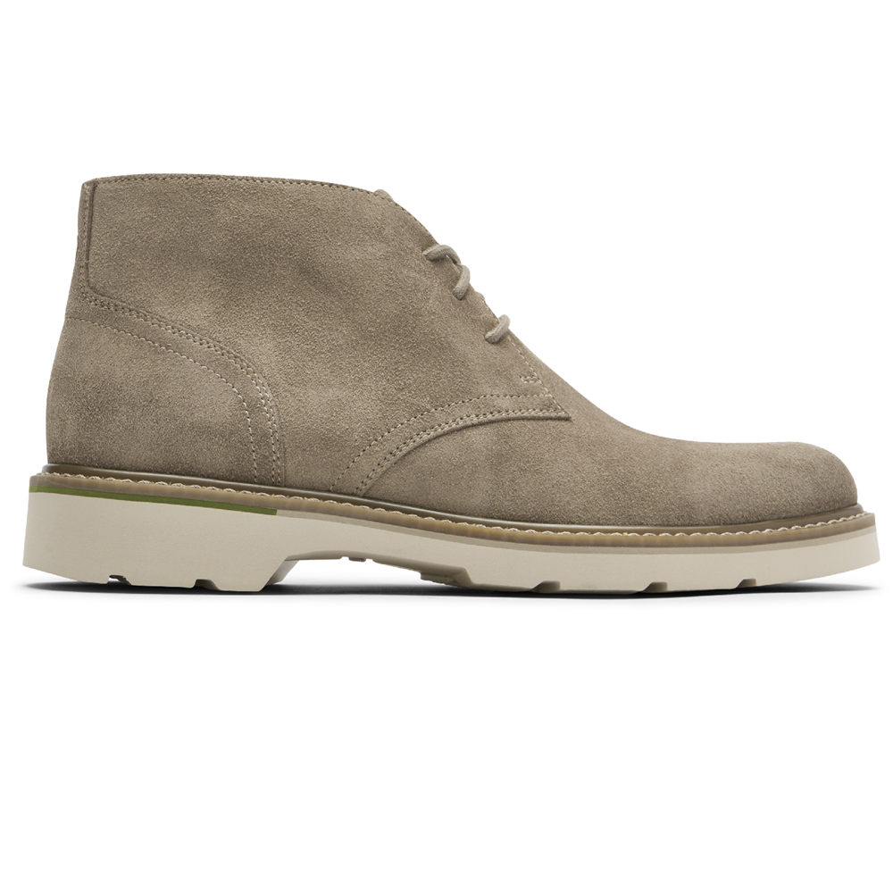 Botas Rockport Hombre Mexico - Charlee Waterproof Chukka Grises - VQWBR7025